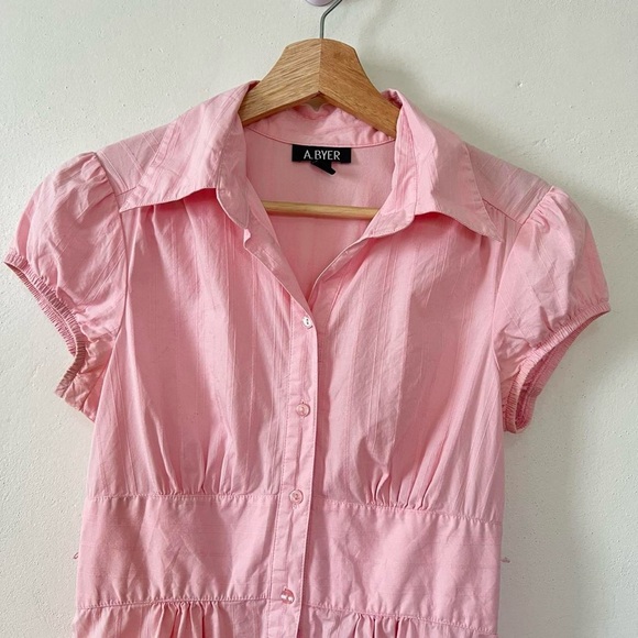 Pink Button Up Top - Picture 8 of 8